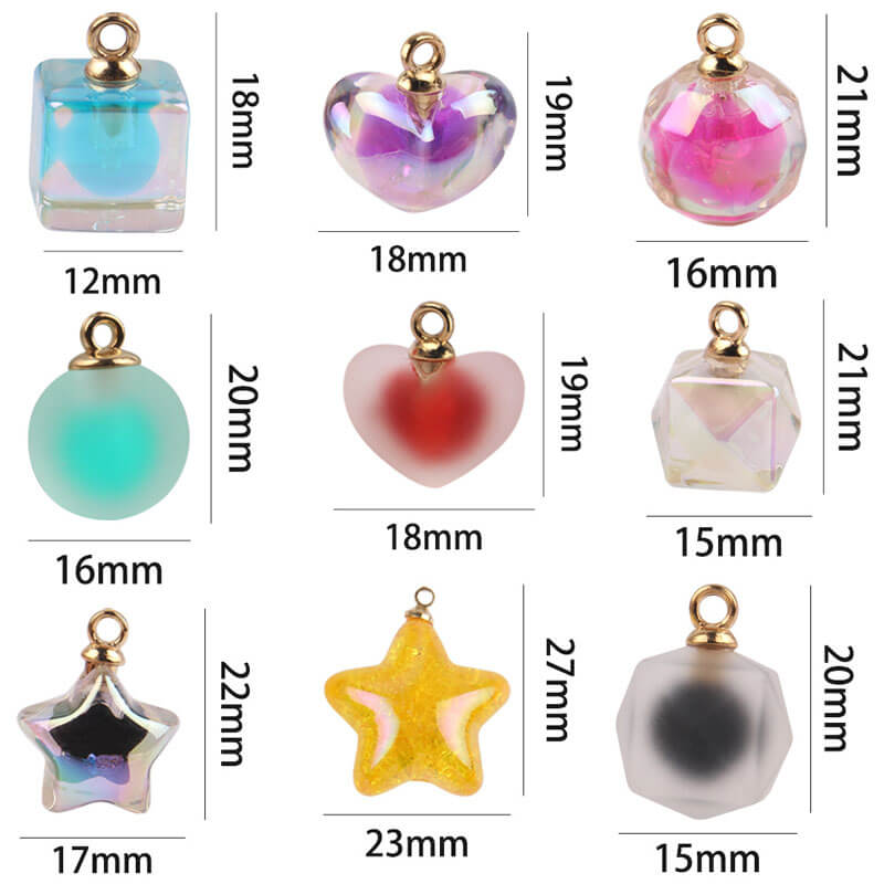 A128-Resin Pendants Mixed (9 Square Game)