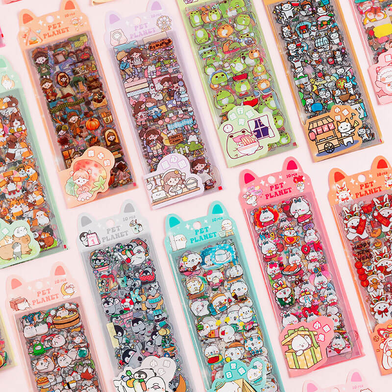 A132-Cartoon Waterproof PVE Stickers (Matching Game)