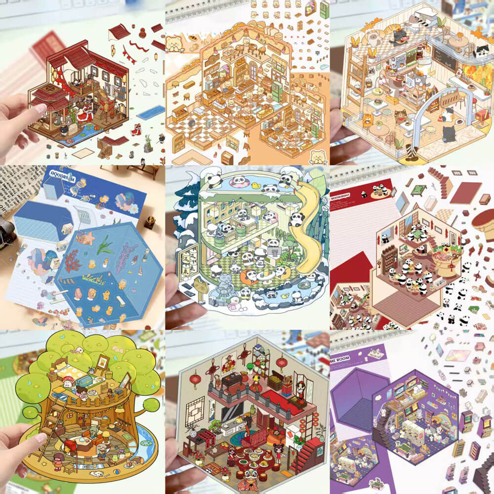 A207-Mini World 3D Stickers 1 (Matching Game)