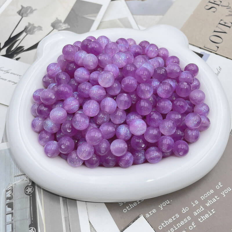 A155-(12mm)Acrylic Stardust-Infused Celestial Beads (9 Square Game)