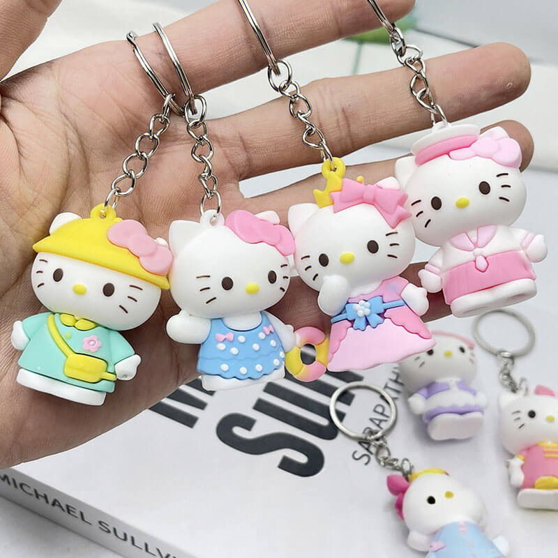A160-Kitty Soft Rubber Pendants (9 Square Game)