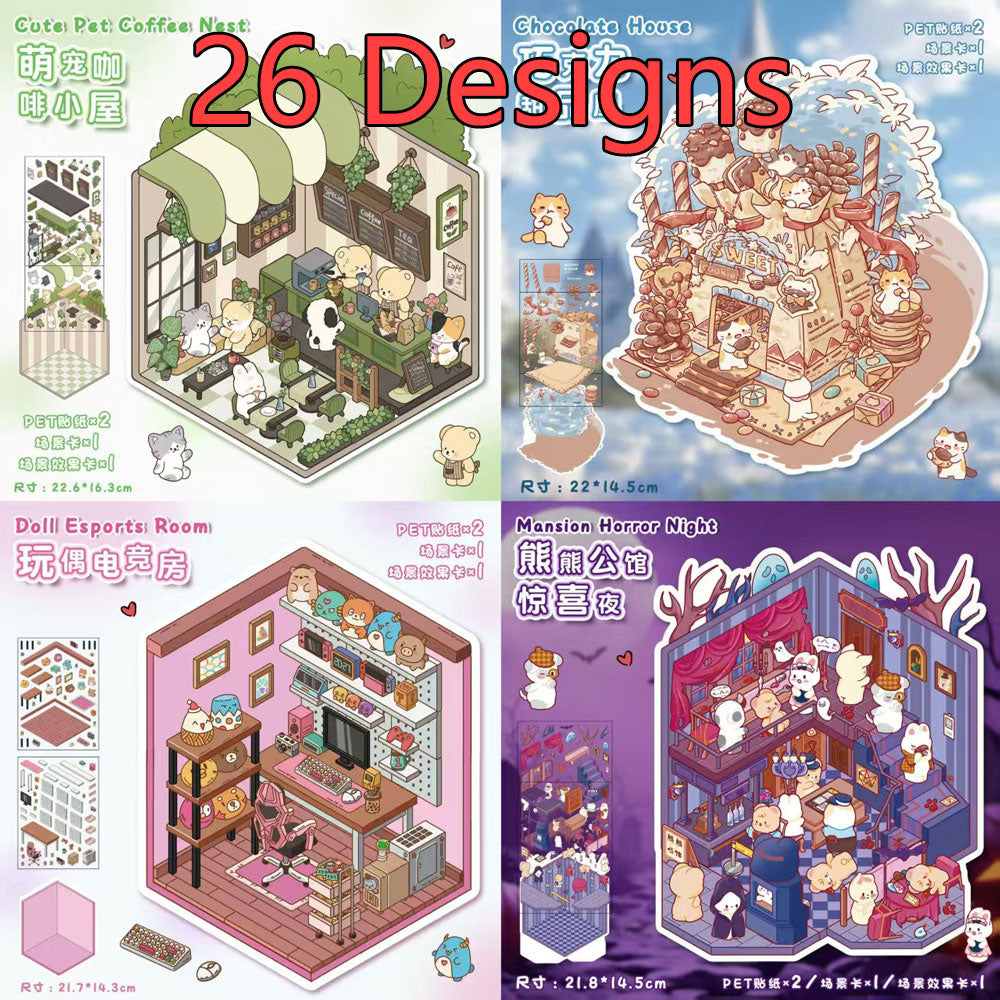A177-Mini World 3D Stickers 3 (Matching Game)