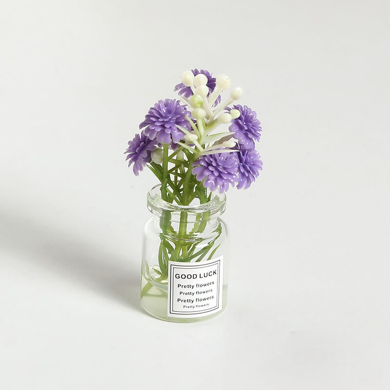 A181-Resin Luminous Faux Flower Glass Vase (9 Square Game)