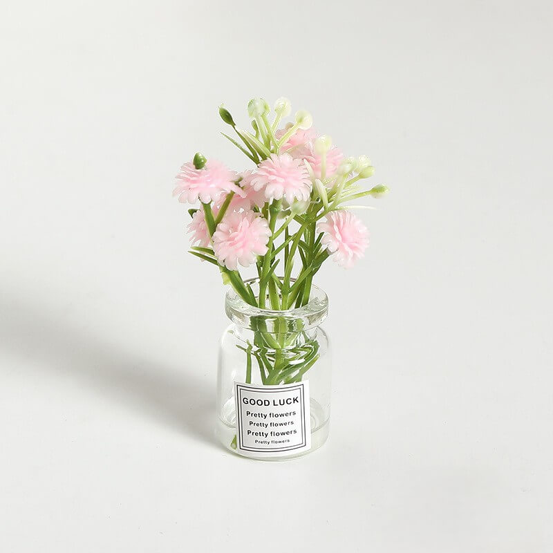 A181-Resin Luminous Faux Flower Glass Vase (9 Square Game)