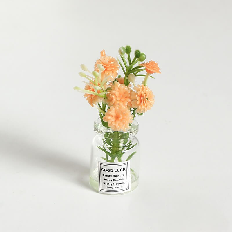 A181-Resin Luminous Faux Flower Glass Vase (9 Square Game)