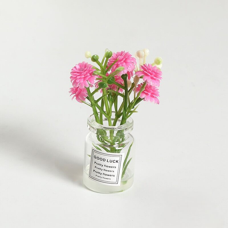 A181-Resin Luminous Faux Flower Glass Vase (9 Square Game)