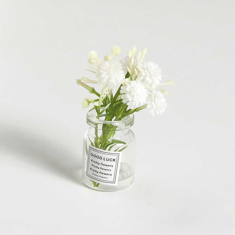 A181-Resin Luminous Faux Flower Glass Vase (9 Square Game)