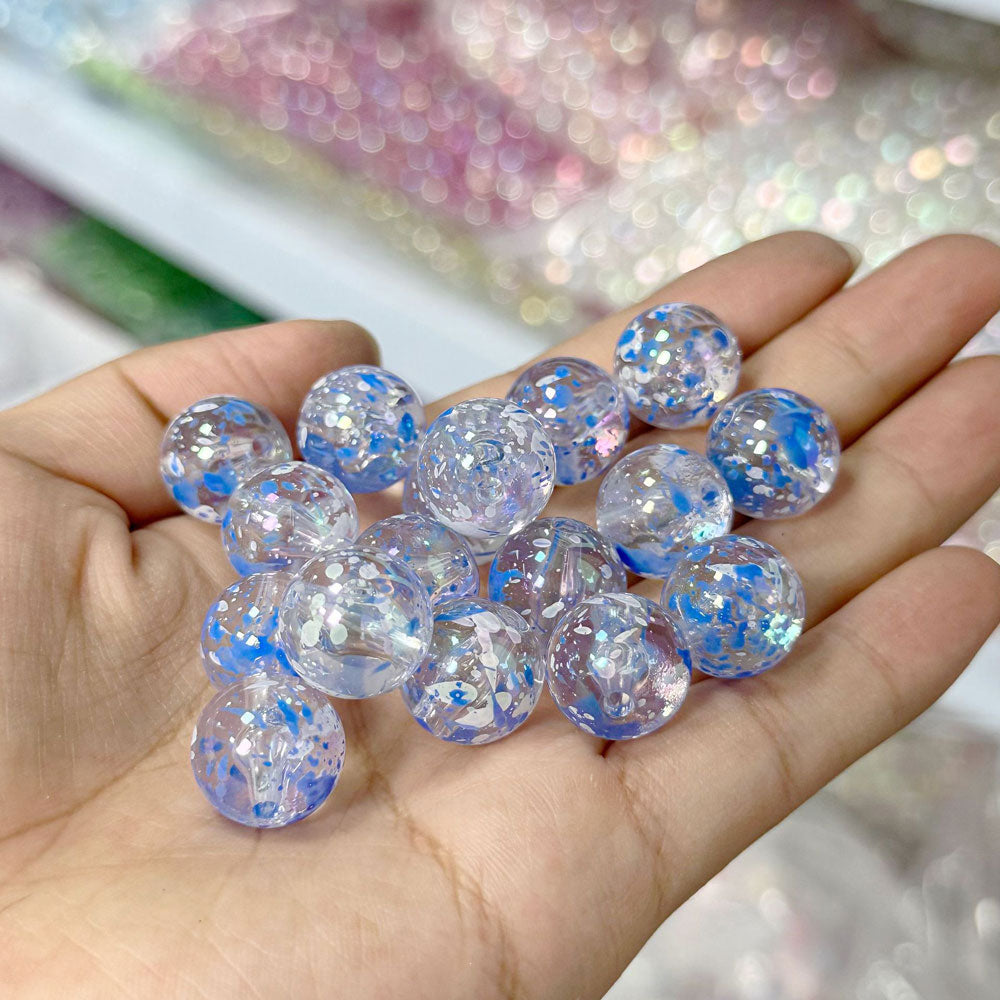 A182-(16mm)Acrylic Ink Splatter Beads (9 Square Game)