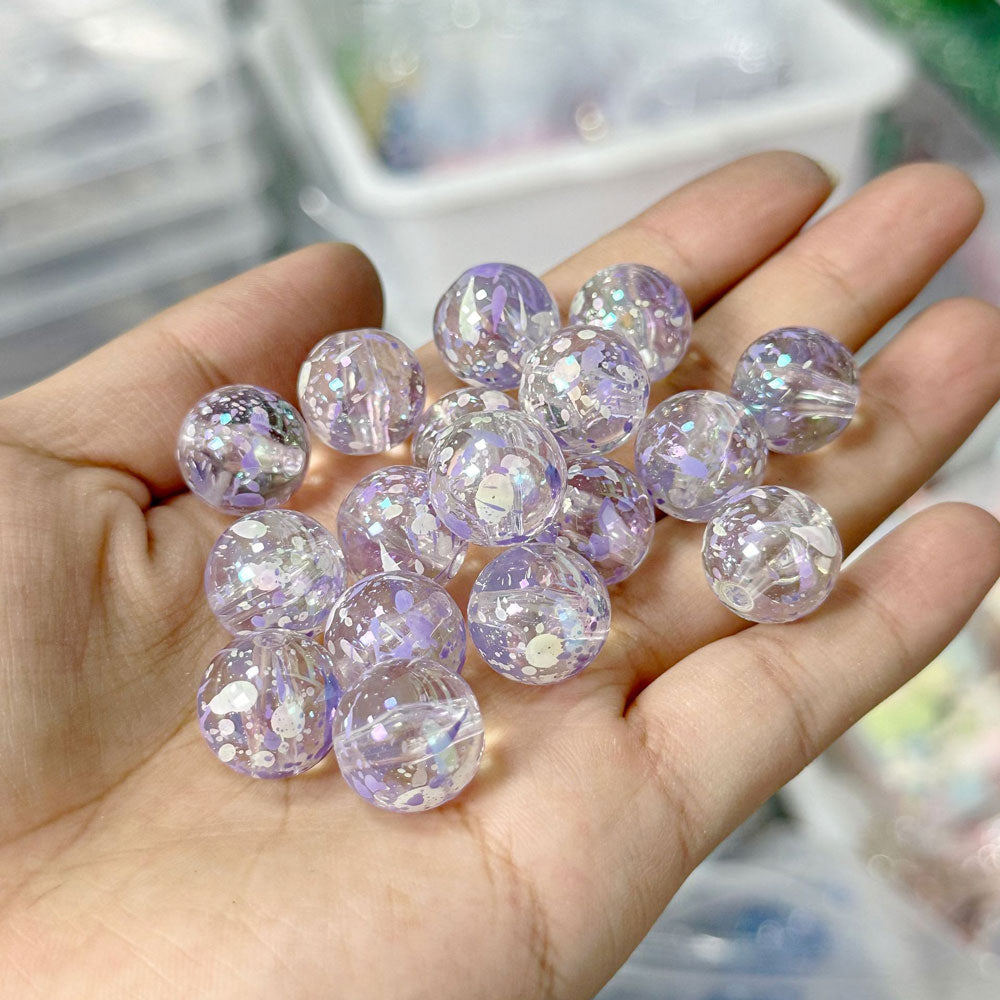 A182-(16mm)Acrylic Ink Splatter Beads (9 Square Game)