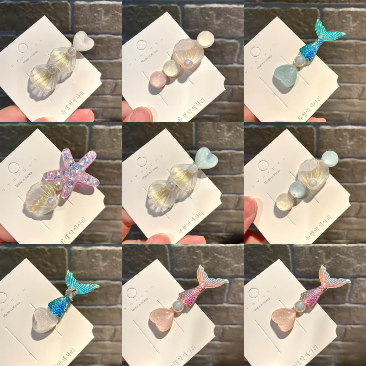 A234-Ocean Style Hair Clip (Matching Game)