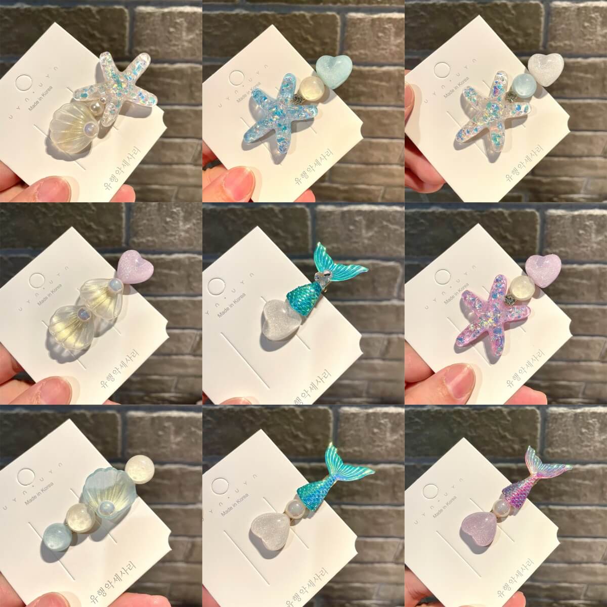 A234-Ocean Style Hair Clip (Matching Game)