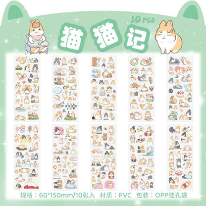 A132-Cartoon Waterproof PVE Stickers (Matching Game)