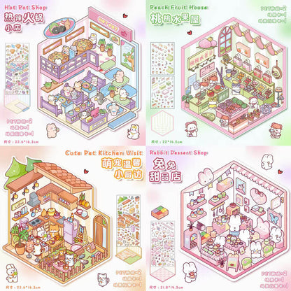 A177-Mini World 3D Stickers 3 (Matching Game)