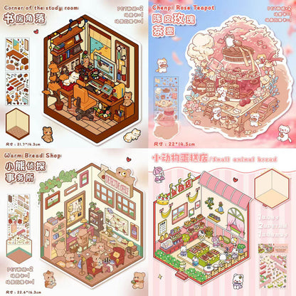A177-Mini World 3D Stickers 3 (Matching Game)