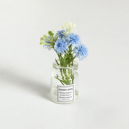 A181-Resin Luminous Faux Flower Glass Vase (9 Square Game)