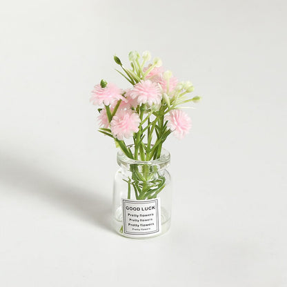 A181-Resin Luminous Faux Flower Glass Vase (9 Square Game)