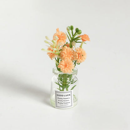 A181-Resin Luminous Faux Flower Glass Vase (9 Square Game)