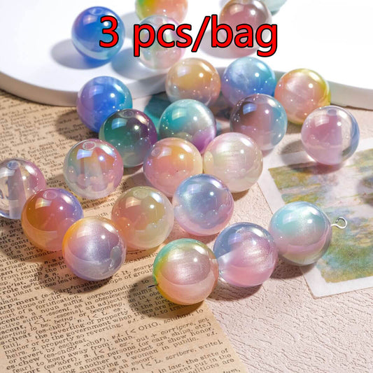 A231-(16mm)Acrylic Glitter Oil Painting Beads(9 Square Game)