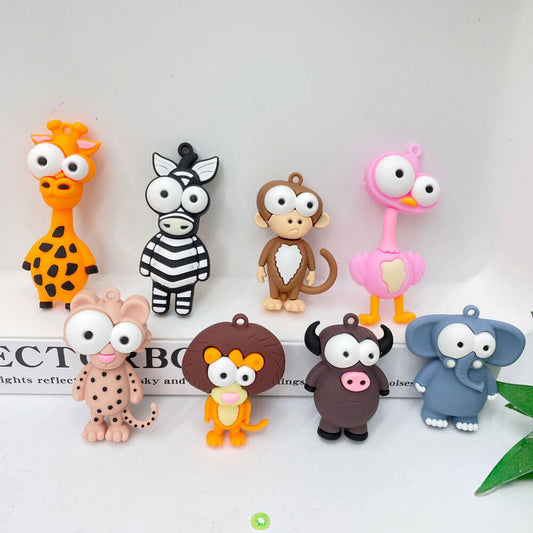 A55-Animal Soft Rubber Pendants (9 Square Game)